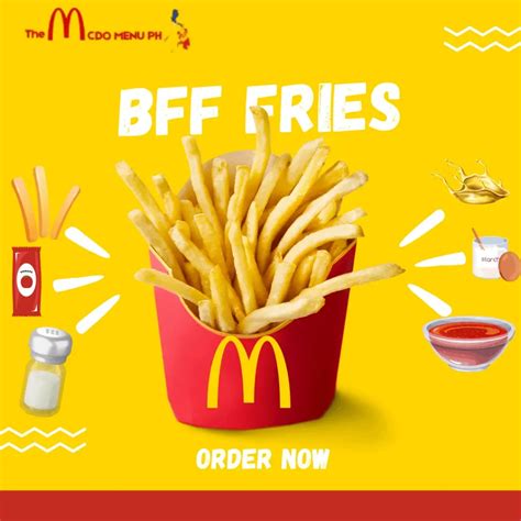 mcdo meal price|bff fries mcdo price.